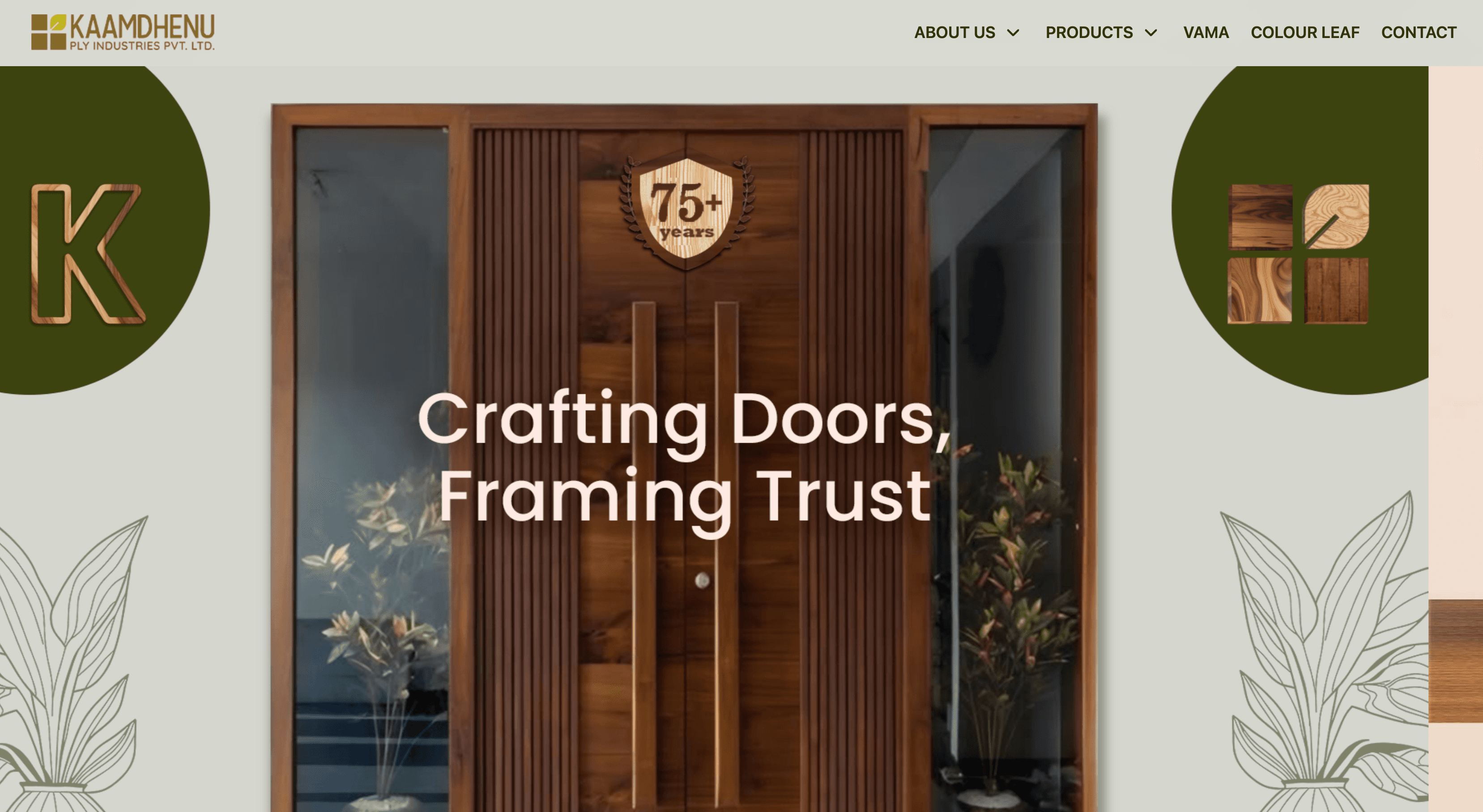 Kaamdhenu Ply website