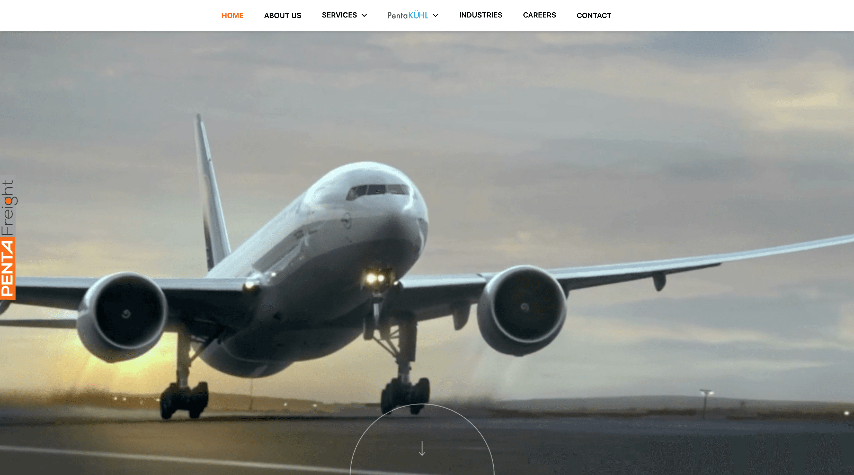 Penta Freight website